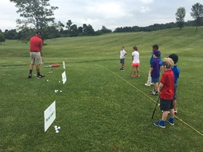 Kyle Cooper during his internship experience, golfing summer 2017