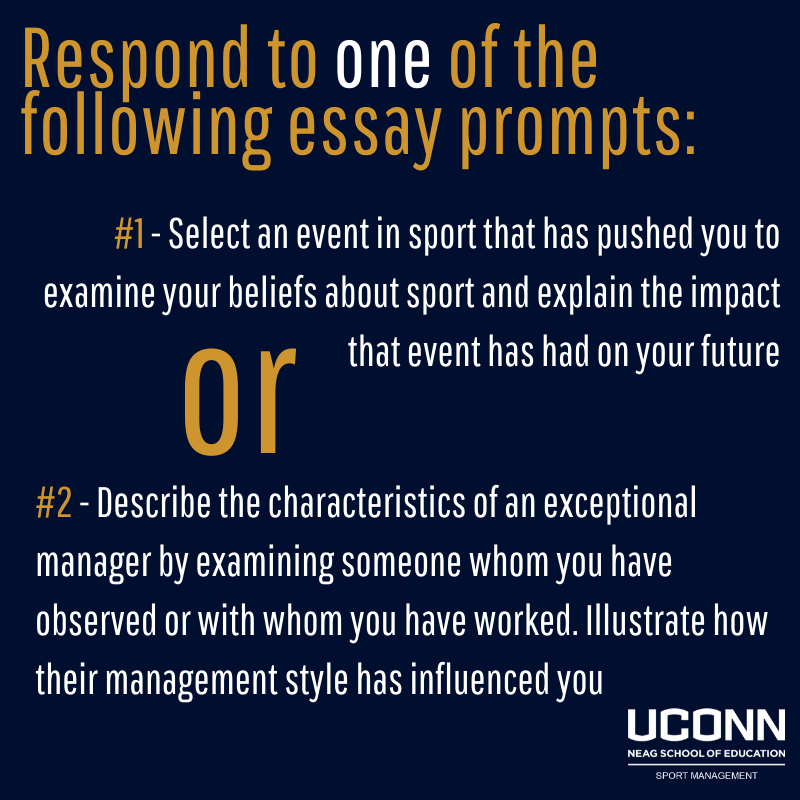 2 Essay Prompts associated with the online application